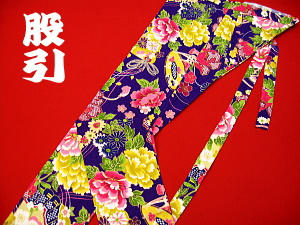 義若オリジナル・股引き 金彩牡丹と桜